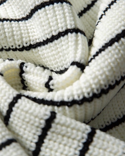 Retro Striped Knit Sweater N0894