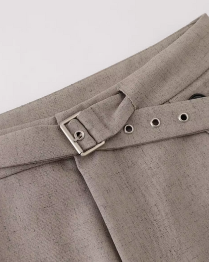 Wide Silhouette Tuck Pants N0896