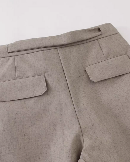 Wide Silhouette Tuck Pants N0896