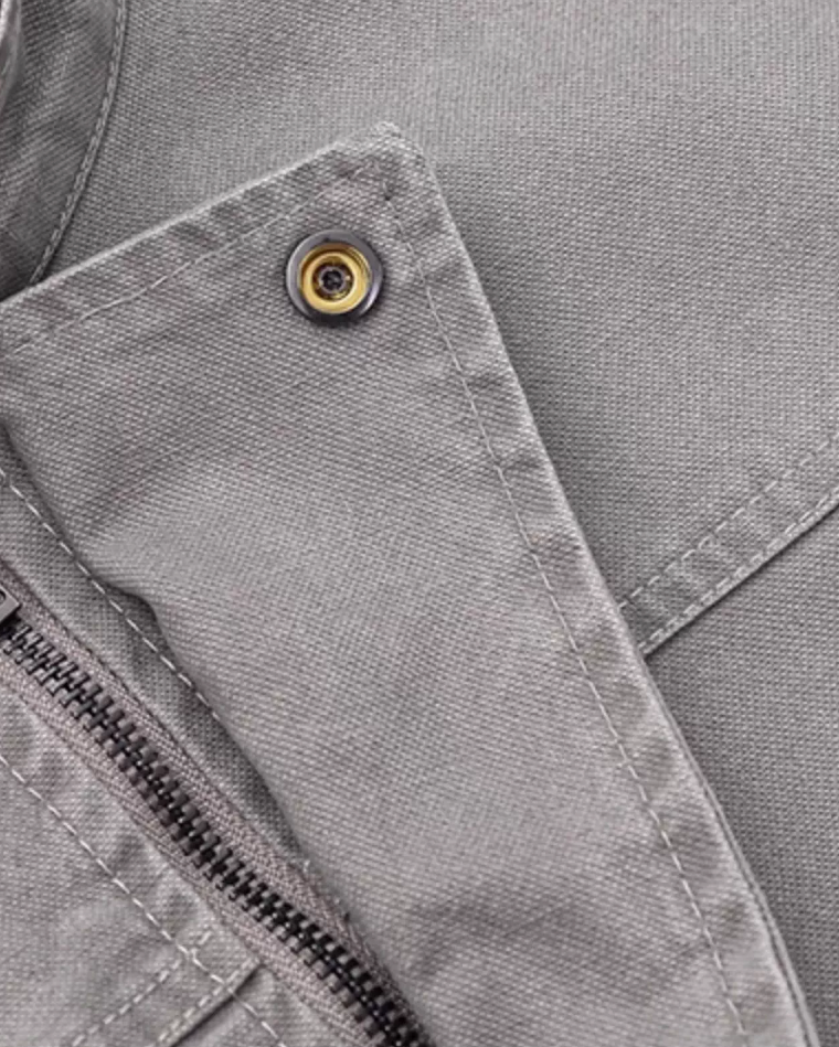 Relaxed Silhouette Stand Collar Jacket N0897