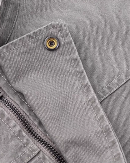 Relaxed Silhouette Stand Collar Jacket N0897