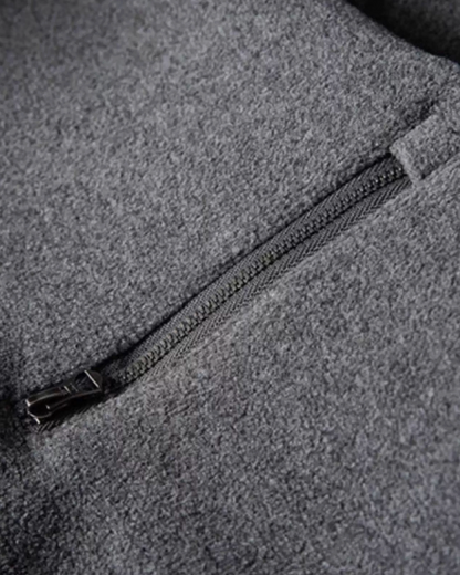 Simple Zip Pullover Long Sleeve Sweatshirt N0909