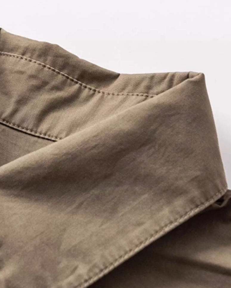 Straight Silhouette Casual Style Long Sleeve Shirt N0912