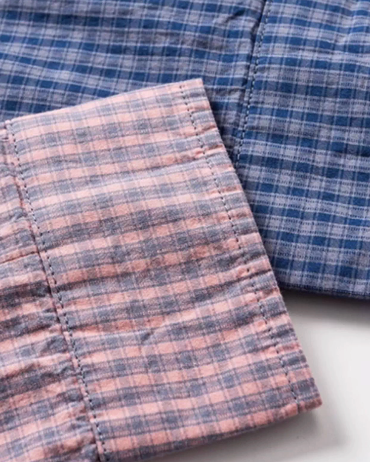 Classic Check Button Down Long Shirt N0913