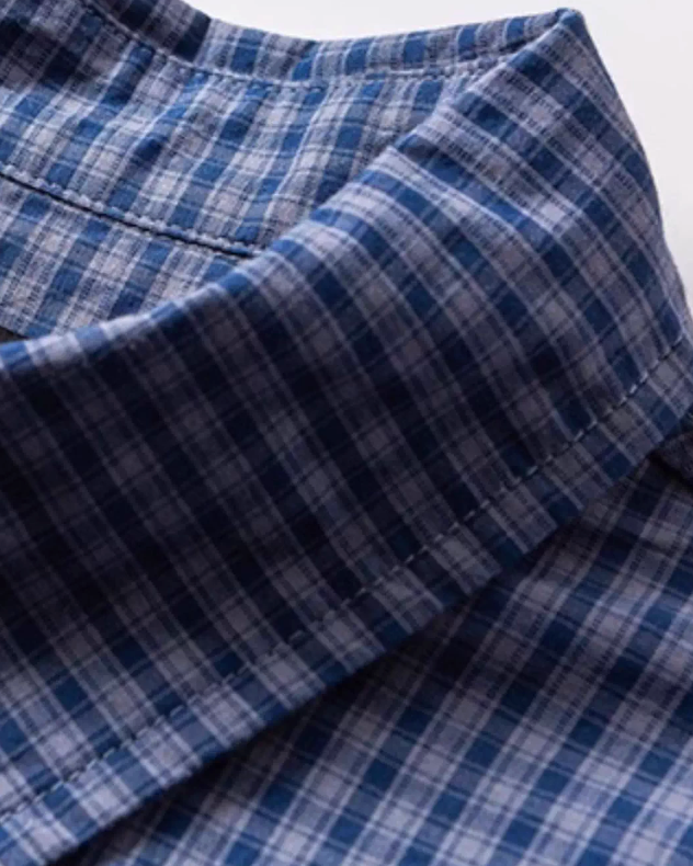 Classic Check Button Down Long Shirt N0913