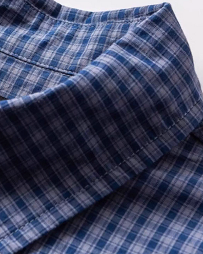 Classic Check Button Down Long Shirt N0913