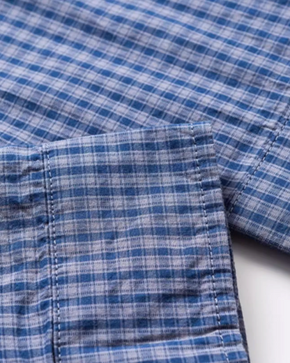 Classic Check Button Down Long Shirt N0913