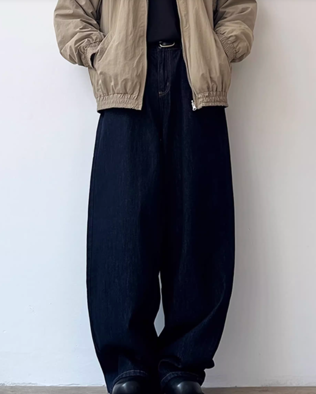 Dark Indigo Wide Denim Pants N0925