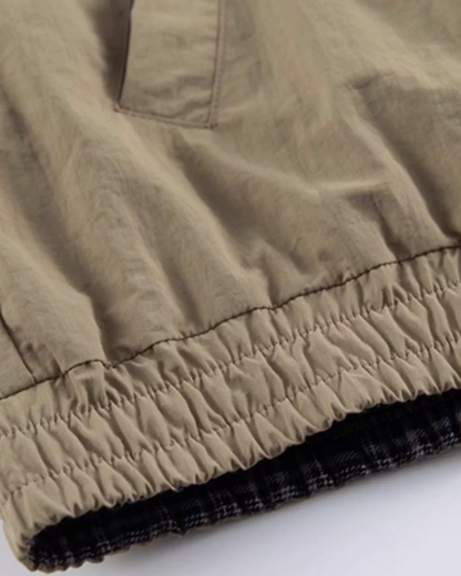 Reversible Check Stand Collar Jacket N0926