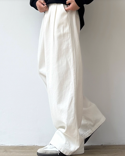 Relaxed Silhouette Tuck Wide Pants N0924
