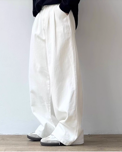 Relaxed Silhouette Tuck Wide Pants N0924