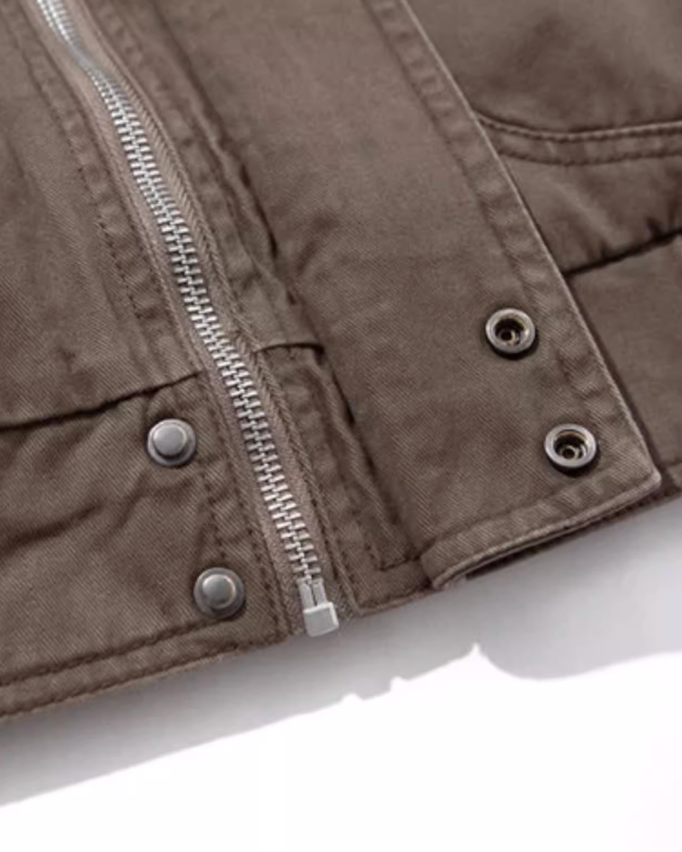 Dark Color Contrast Jacket N0928