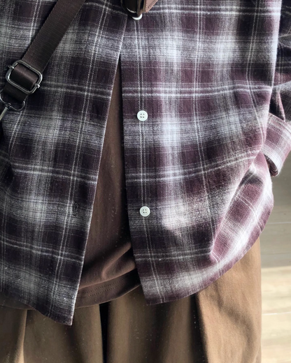 Check Oversized Shirt N0936