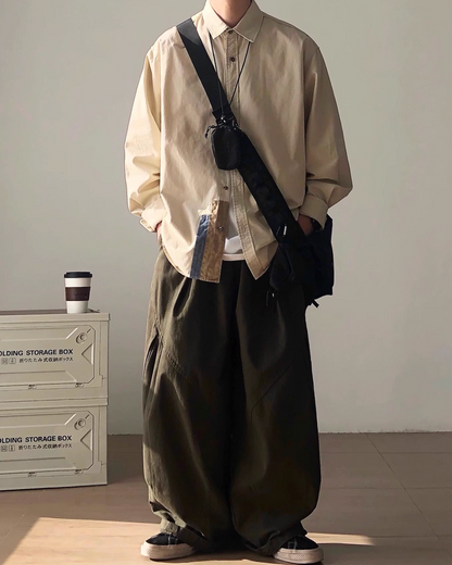 Relaxed Drape Silhouette Shirt N0938