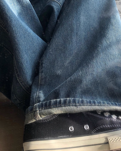 Vintage Wash Balloon Denim Pants N0941