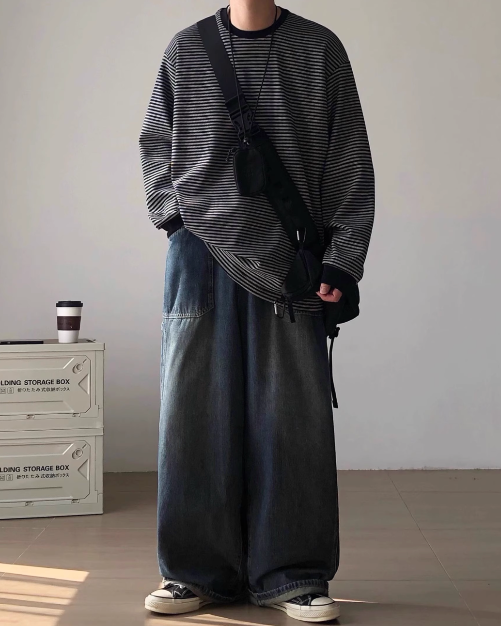 Border Relax Long Sleeve T-shirt N0943