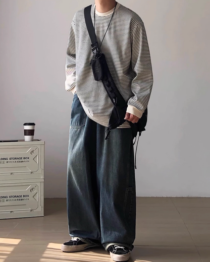 Border Relax Long Sleeve T-shirt N0943