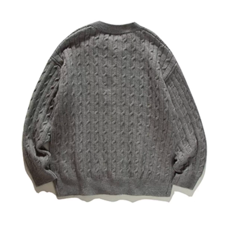 Cable Line oversized Silhouette Cardigan N0987