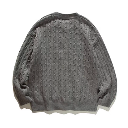 Cable Line oversized Silhouette Cardigan N0987