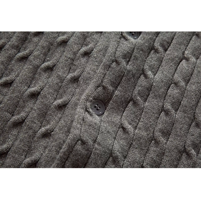 Cable Line oversized Silhouette Cardigan N0987