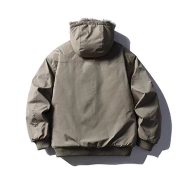 Volume Silhouette Fur Hood Jacket N0993