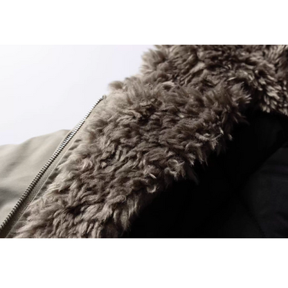 Volume Silhouette Fur Hood Jacket N0993