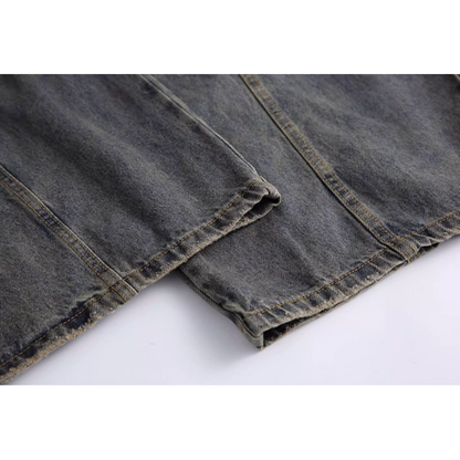 Volume Curve Loose Denim Pants N0994