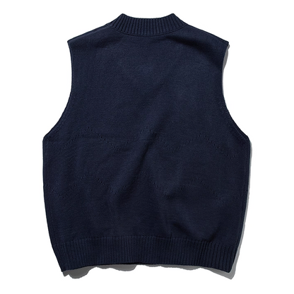 Classic Style Layered Knit Vest N1001