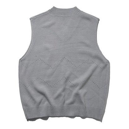 Classic Style Layered Knit Vest N1001