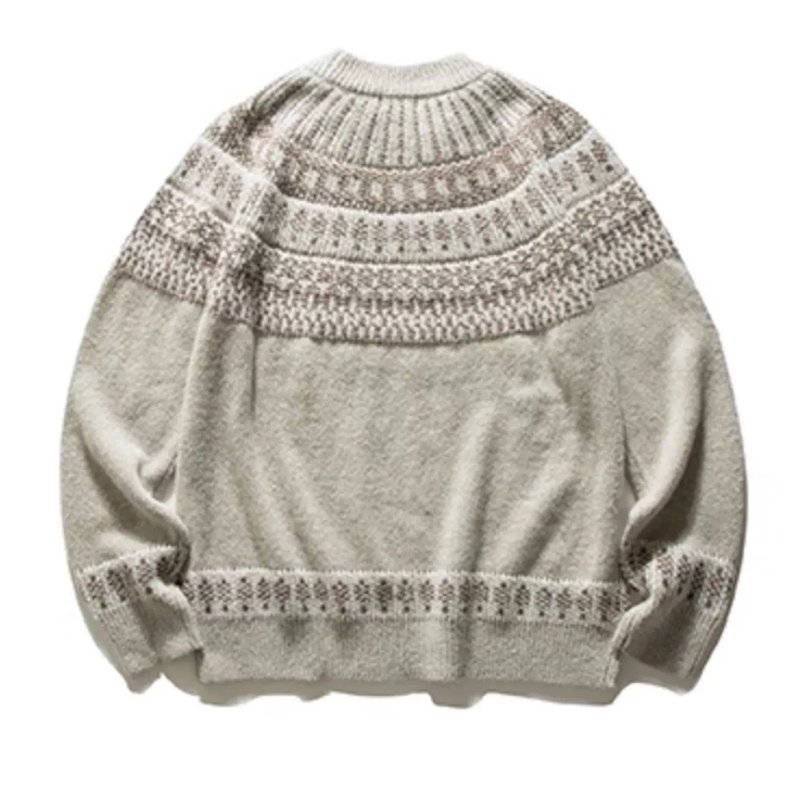Nordic Pattern Round Sweater N1002