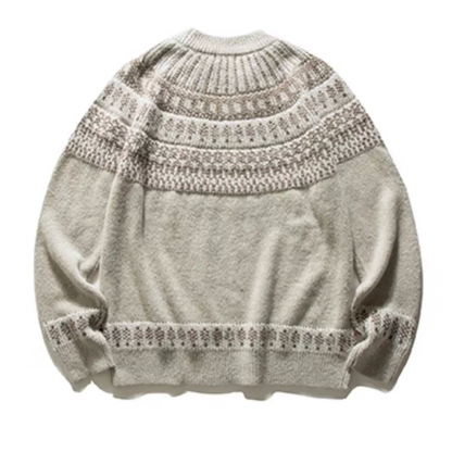 Nordic Pattern Round Sweater N1002