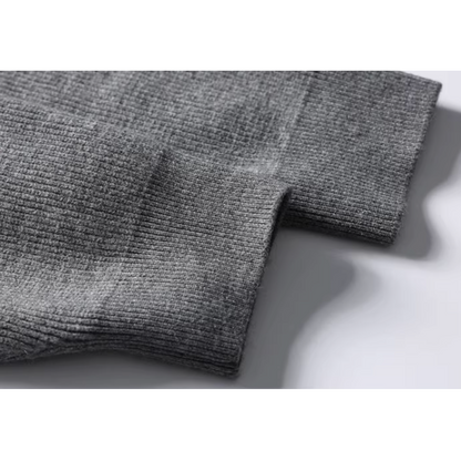 Relaxed Silhouette Henley Neck Long Sleeve sweater N1024