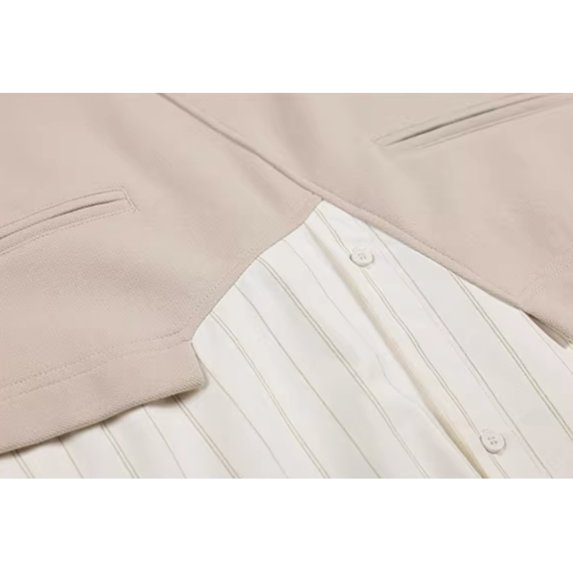 Asymmetry Layered Long Sleeve Shirt N1053