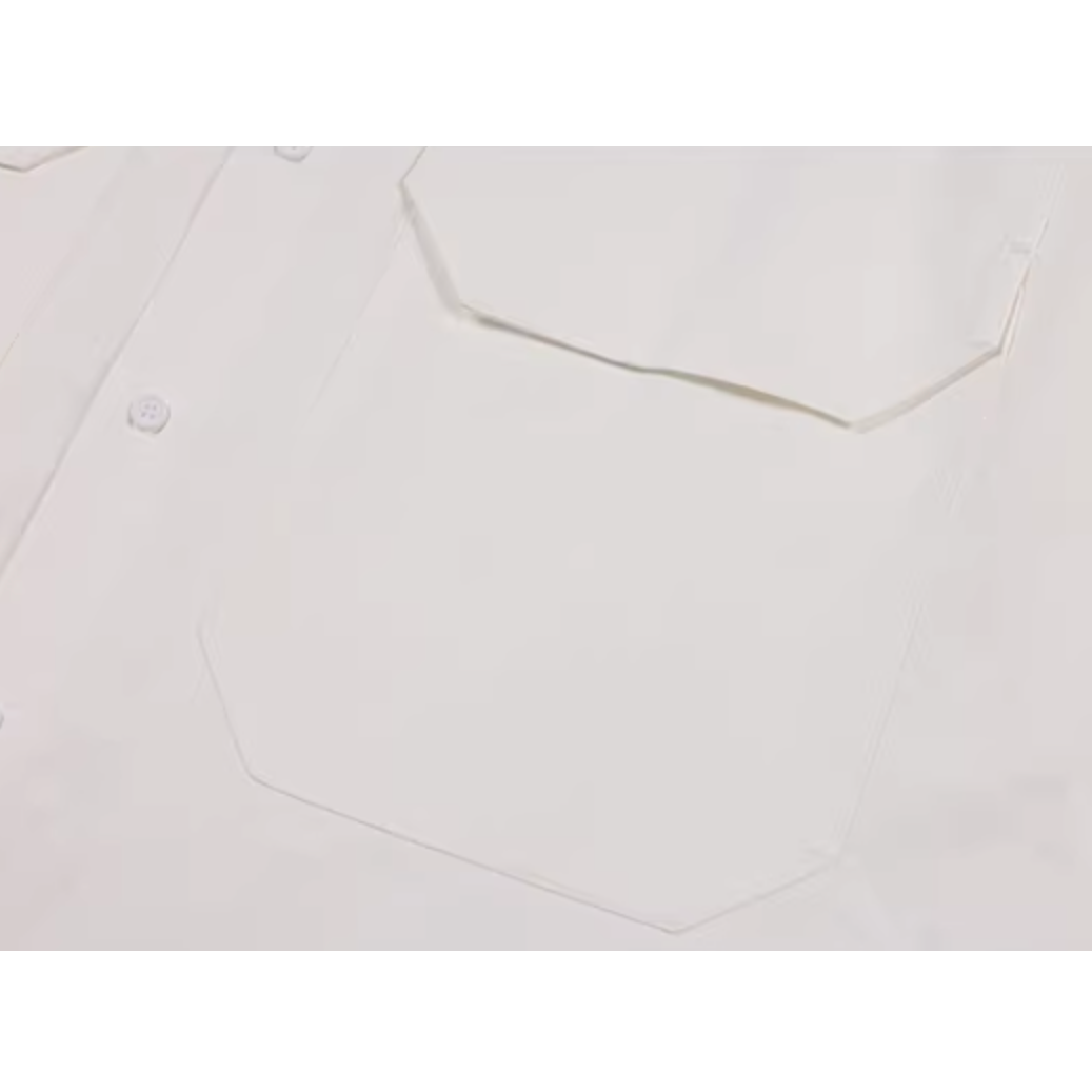Minimal Big Pocket Long Sleeve Shirt N1060