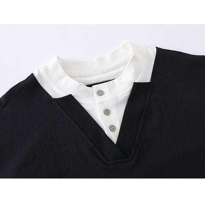 Simple Layered Half Sleeve T-Shirt N1084