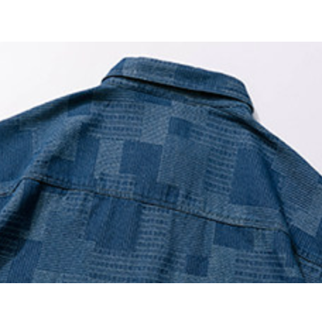 Geometric Check Short Sleeve Shirt N1096