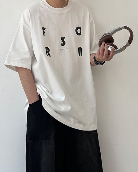 Minimal Lettering Raglan T-Shirt N0751