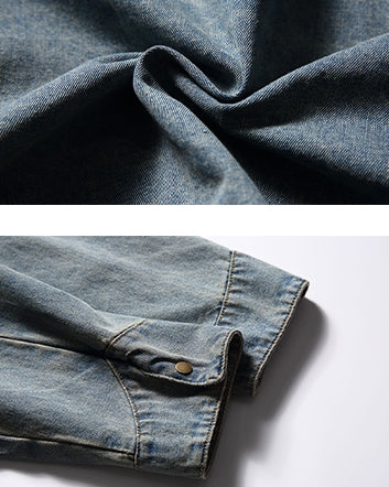 Washed Denim Work Pocket Denim Jacket N0640