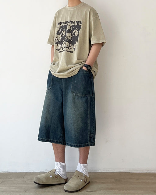 Faded Color Art Short Sleeve Tee N0762