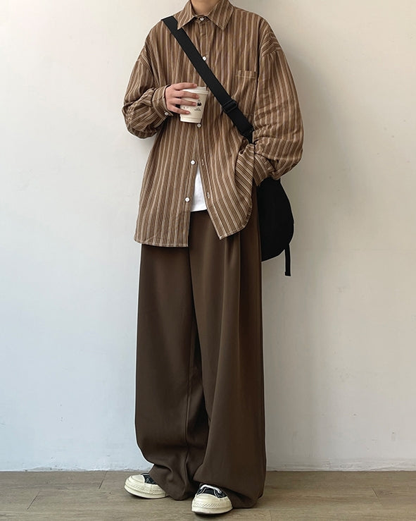 Classic Stripe Loose Shirt N0668
