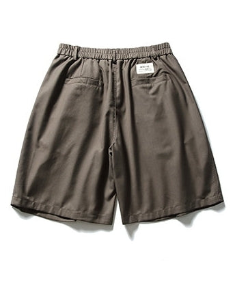 Simple Wide Silhouette Half Pants N0744