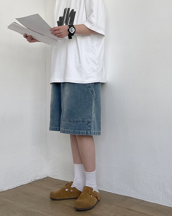 Wide Silhouette Denim Pants N0778