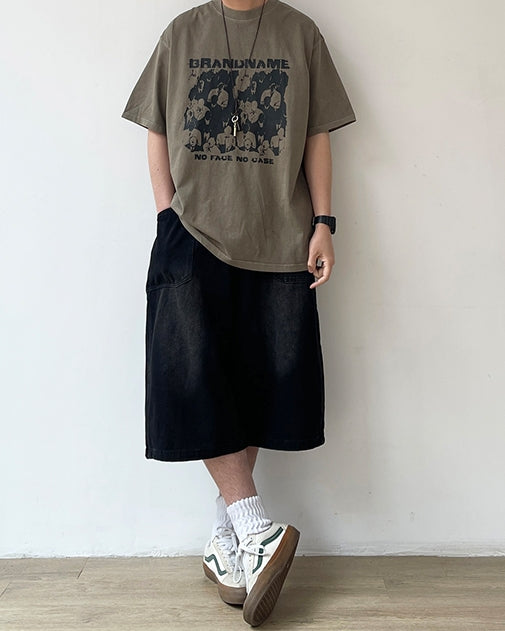 Faded Color Art Short Sleeve Tee N0762