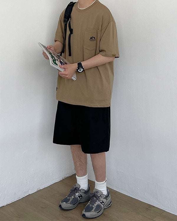 Simple Logo One Point Short Sleeve T-Shirt N0775