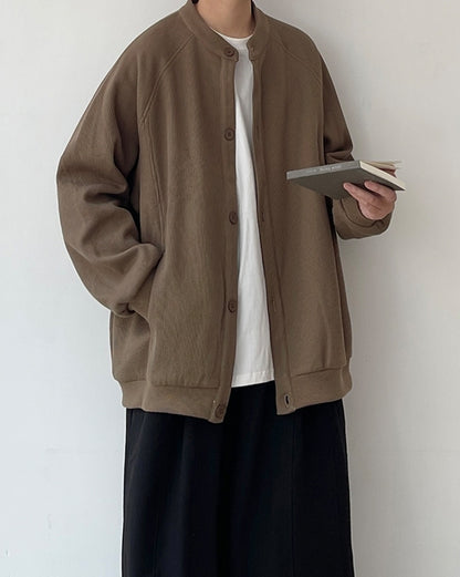 Retro Waffle Jacket - Stand-Up Collar Unisex N0612