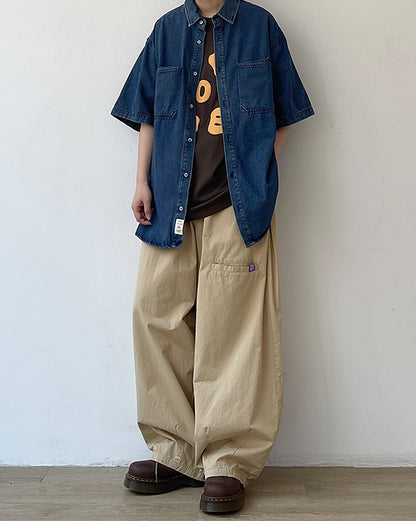 Double Pocket Light Denim Shirt N0764