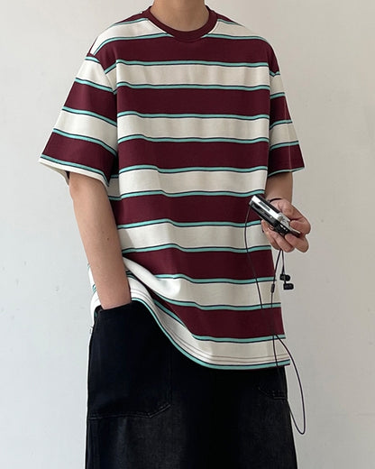 Retro Line Wide Silhouette Short Sleeve T-shirt N0738