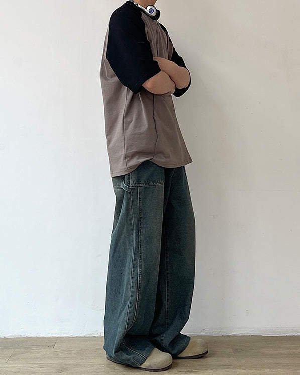 Street Style Contrast T-Shirt N0765