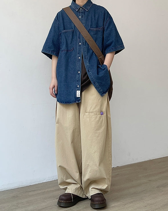 Double Pocket Light Denim Shirt N0764