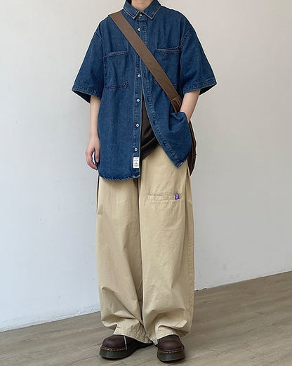 Double Pocket Light Denim Shirt N0764